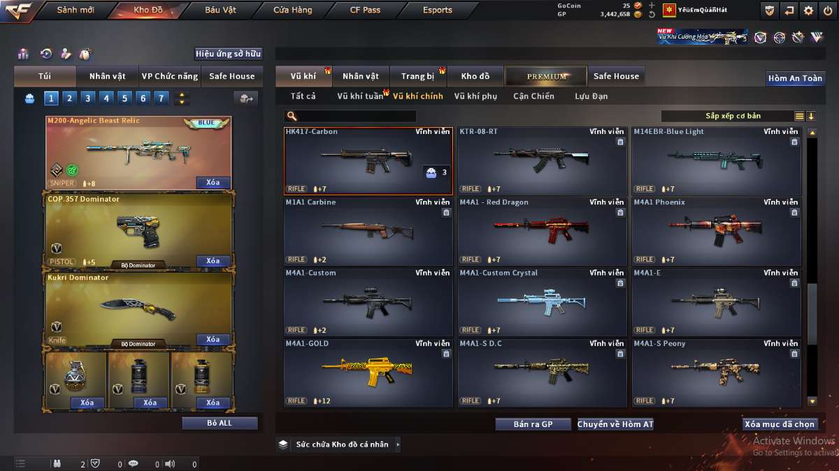 shop acc cf uy tin gia re